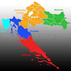 Map of Croatian Regions