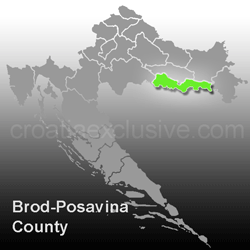 Map of Brod-Posavina County (Brodsko-Posavska Zupanija)