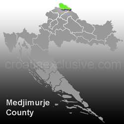 Map of Medjimurje County (Medjimurska Zupanija)