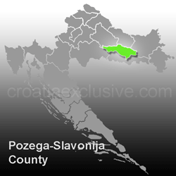 Map of Pozega-Slavonia County (Pozesko-Slavonska Zupanija)