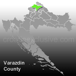 Map of Varazdin County (Varazdinska Zupanija)